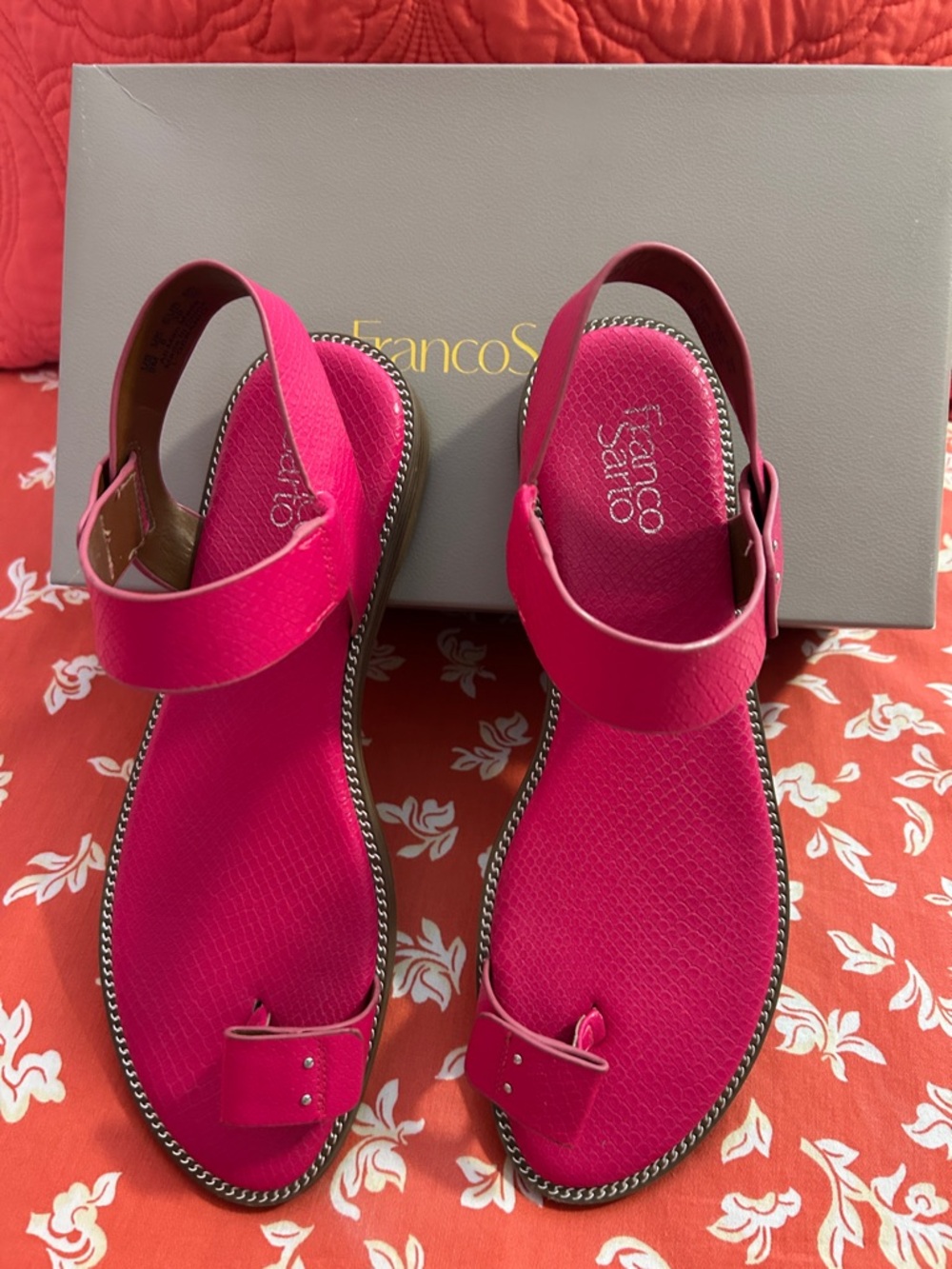 Franco Sarto Fuchsia Slingback Sandals
